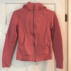 Lululemon full zip pink Scuba